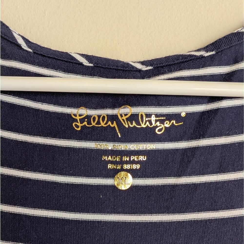 Lilly Pulitzer XL Jennalyn Striped Scoopneck Mini Swing Dress - Picture 4 of 4